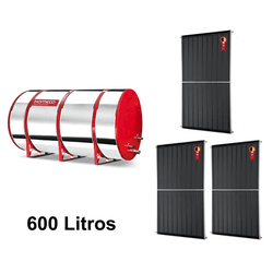 Boiler Solar 600l Baixa Pressão c/ 3 Placas 2,00 x... - Itapiscinas