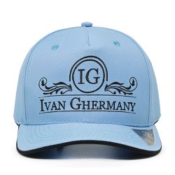 Boné Ivan Ghermany Azul Celeste Com Bordado Preto ... - Ivan Ghermany