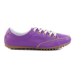 Sapatênis Feminino Sintético de Cadarço Cor Roxo M... - Izabela Araújo Calçados