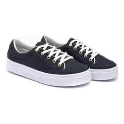 Sapatênis Casual Feminino Perfurado Cor Azul Marin... - Izabela Araújo Calçados