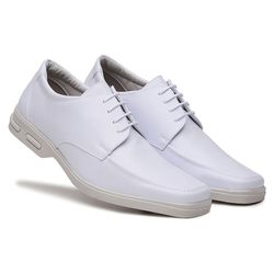 Sapato Branco Masculino Com Cadarço Social 80010 - J Calçados