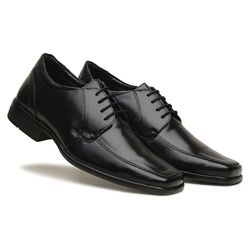 Sapato Social Masculino De Amarrar Clássico Preto ... - J Calçados