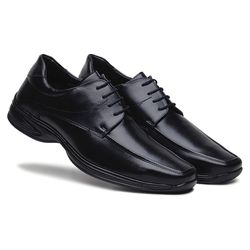 Sapato Masculino Conforto Preto Com Cadarço 35000 - J Calçados