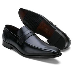 Sapato Loafer Preto Social Masculino Solado Misto ... - J Calçados