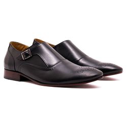 Sapato Monk Strap Masculino Social Preto Hans - J Calçados