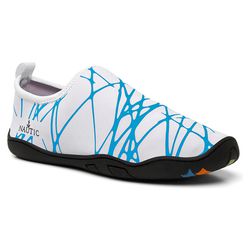 Sapatilha Neoprene Aquática Náutica Branco e Azul - J Calçados