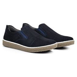 Sapatênis Masculino Crepe Camurça Azul Marinho 500... - J Calçados