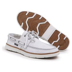 Dockside Branco Masculino Couro Polo Urban - J Calçados