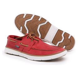 Dockside Vermelho Masculino Couro Polo Urban - J Calçados