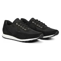 Sapatênis Sneaker Masculino Nobuck Preto 1000 - J Calçados