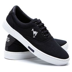 Sapatênis Masculino Casual Urbano Preto Polo Joy 0... - J Calçados