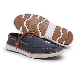 Dockside Masculino Azul Couro Polo Urban - J Calçados