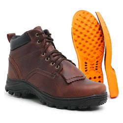 Coturno Country Masculino Em Couro Pinhão 2310 - J Calçados