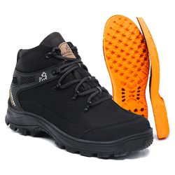 Bota Adventure Em Couro Preta Majestade7 Ref 316 - J Calçados
