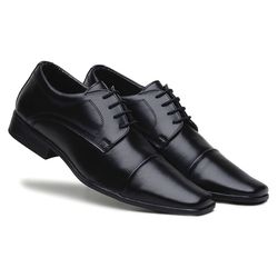 Sapato Social Masculino Com Cadarço Preto 70018 - J Calçados