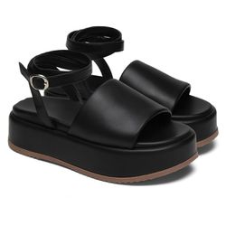 Papete Feminino Plataforma Alta Macio - PAPETE-PRE... - JECY SHOES