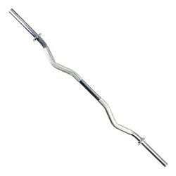 Barra W Maciça Recartilhada Cromada c/ Presilhas 1... - J.F.M. JFIT SPORTS LTDA