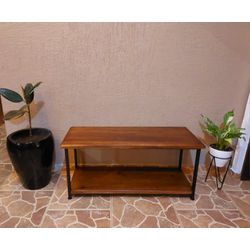 Banco Sapateira com Prateleira 100cm x 40cm x 45cm... - JLARTESANATO