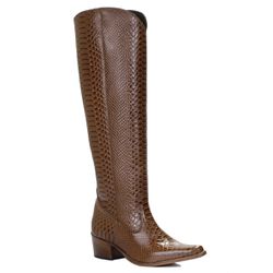 Bota Country Texana Feminina Bico fino Anaconda Ne... - JM Country