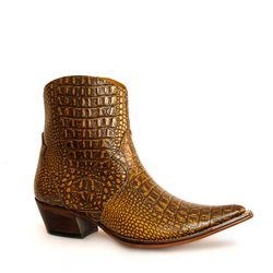 Botina Country Masculina Bico Fino Couro Bovino Le... - JM Country