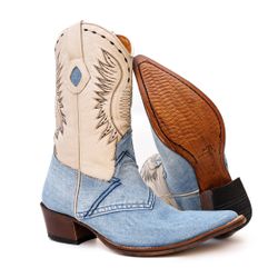 Bota Texana Masculina Bico Fino Couro Legítimo Bov... - JM Country