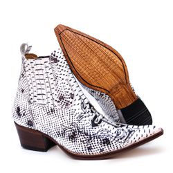 Botina Country Masculina Bico Fino Couro Bovino Le... - JM Country