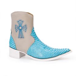 Botina Country Masculina Bico Fino Couro Bovino Le... - JM Country