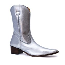 Bota Texana Feminina Cano Médio Couro Legítimo Pra... - JM Country