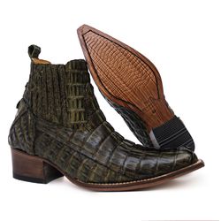 Botina Exótica Country Masculina Bico Fino Couro J... - JM Country