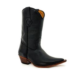Bota Texana Masculina Bico Fino Couro Bovino Legít... - JM Country