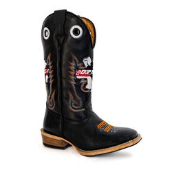 Bota Texana Masculina Couro Legítimo Látego Preto ... - JM Country