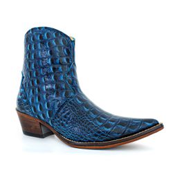 Botina Country Masculina Bico Fino Couro Legítimo ... - JM Country