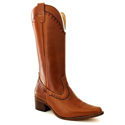 Bota Texana Feminina Country Couro Legítimo Bovino... - JM Country