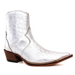 Botina Country Masculina Bico Fino Couro Bovino Le... - JM Country