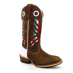 Bota Texana Masculina Bico Quadrado Couro Legítimo... - JM Country