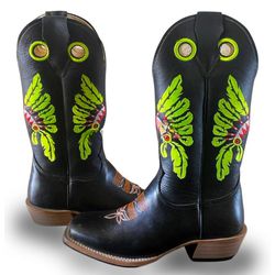Bota Texana Masculina Couro Legítimo Bovino Látego... - JM Country