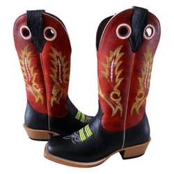 Bota Texana Masculina Couro Legítimo Bovino Tubarã... - JM Country