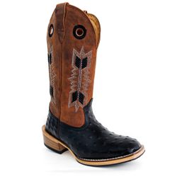 Bota Texana Masculina Couro Legítimo Bovino Avestr... - JM Country