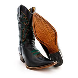 Bota Texana Masculina Bico Fino Couro Bovino Legít... - JM Country