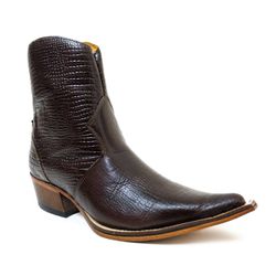 Botina Country Masculina Bico Fino Couro Legítimo ... - JM Country