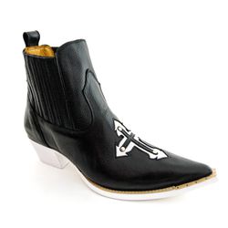 Botina Country Masculina Bico Fino Couro Bovino Le... - JM Country