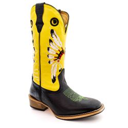 Bota Texana Masculina Couro Legítimo Bovino Tubarã... - JM Country