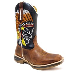 Bota Texana Masculina Couro Legítimo Crazy Horse S... - JM Country