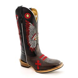 Bota Texana Masculina Couro Legítimo Pull Up Brow ... - JM Country