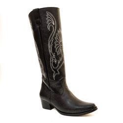 Bota Over Montaria Feminina Couro Legítimo Floater... - JM Country