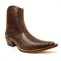Botina Country Masculina Bico Fino Couro Legítimo ... - JM Country