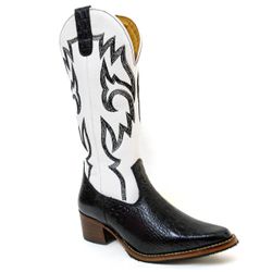 Bota Texana Feminina Country Couro Legítimo Bovino... - JM Country