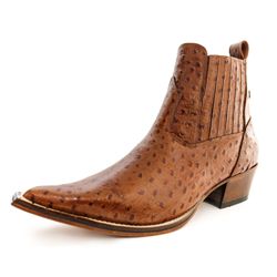 Botina Country Masculina Bico Fino Couro Bovino Le... - JM Country