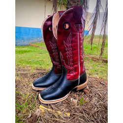 Bota Texana Masculina Salto Carrapeta Couro Bovino... - JM Country