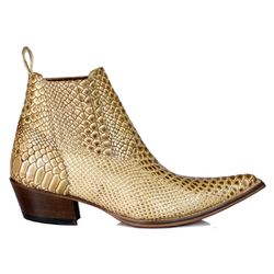Botina Country Masculina Bico Fino Couro Anaconda ... - JM Country